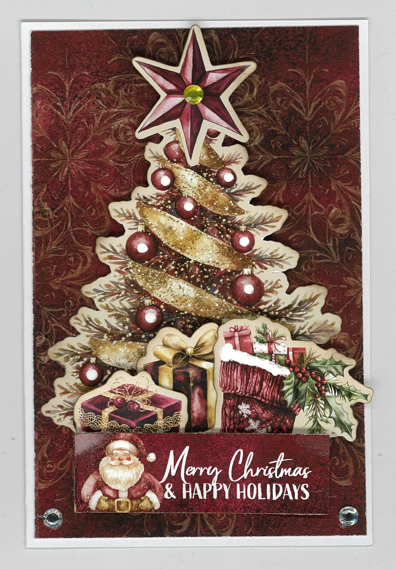 3 Quarter Designs 6"x 4" Card Making Pack - Sugarplum Wreaths