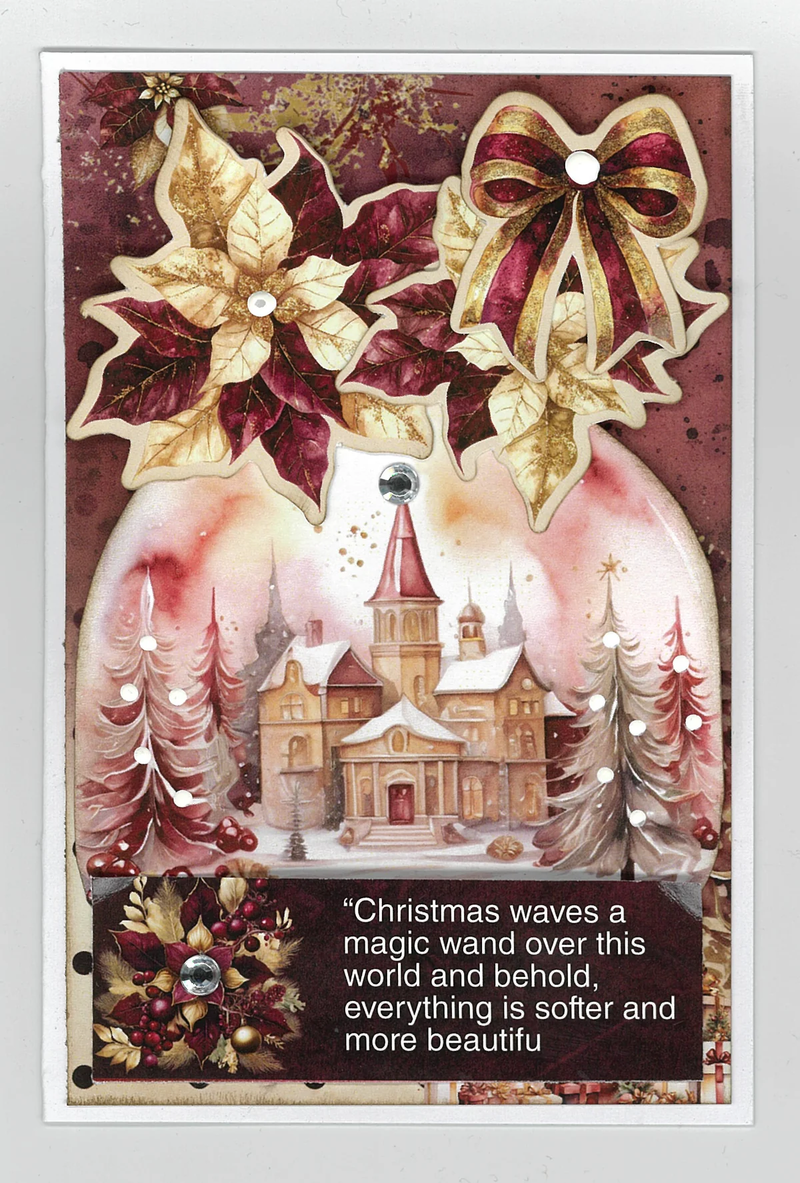 3 Quarter Designs 6"x 4" Card Making Pack - Sugarplum Wreaths
