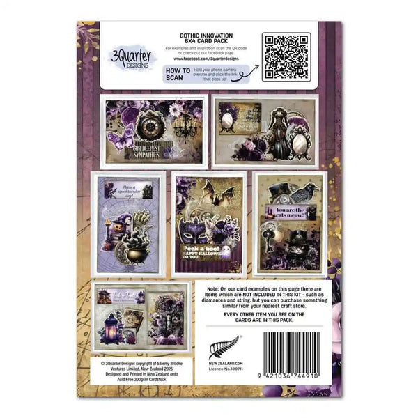 3 Quarter Designs Card Making Pack 6" x 4" - Gothic Innovation