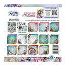 Packaging of 3Quarter Designs Floral Mechanica 8x8 paper pack with various floral and mechanical designs.