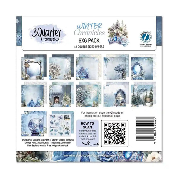 3 Quarter Designs Paper Pack 6" √ó 6" - Winter Chronicles