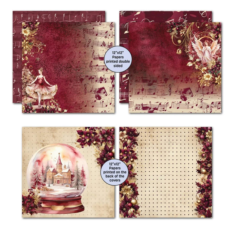3 Quarter Designs Scrapbook Paper & Diecuts Set 12"x 12" - Sugarplum Wreaths