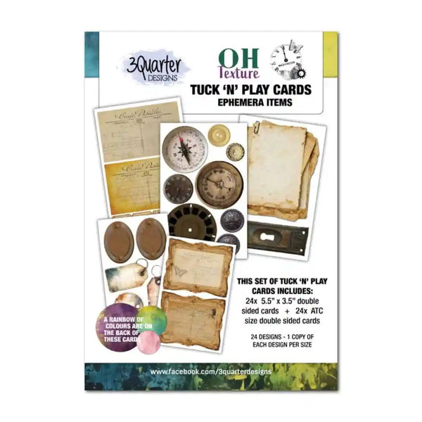 3 Quarter Designs Tuck ‚Äòn‚Äô Play Cards - Oh Texture