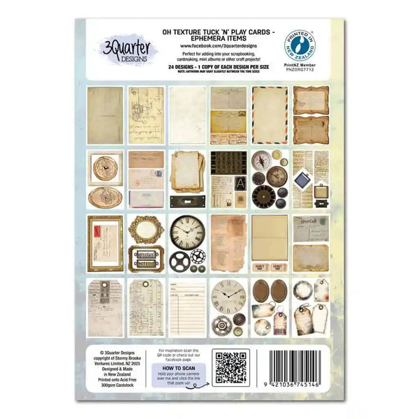 3 Quarter Designs Tuck ‚Äòn‚Äô Play Cards - Oh Texture