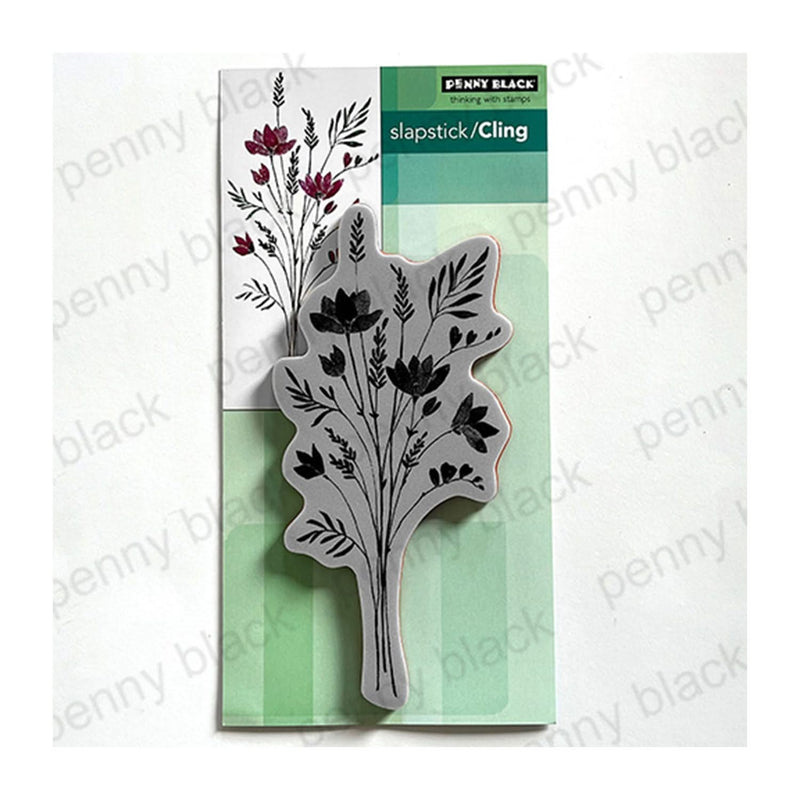Penny Black Slapstick Cling Rubber Stamp - Delicate Blossoms