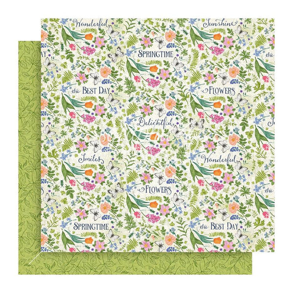 Graphic 45 Spring Is In The Air Double-Sided Cardstock 12"x 12" - Scatter Sunshine