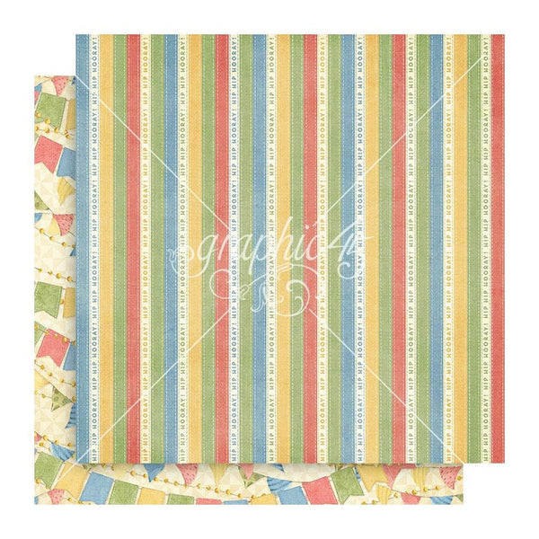 Graphic 45 Hip Hip Hooray Double-Sided Cardstock 12"x 12" - Better Together