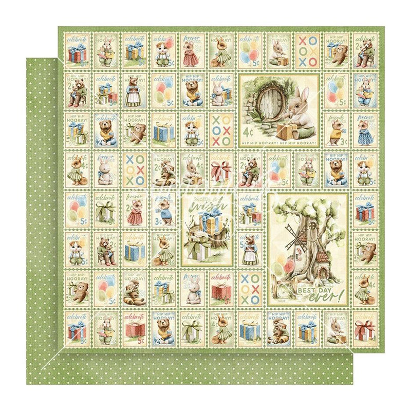 Graphic 45 Hip Hip Hooray Double-Sided Cardstock 12"x 12" - Lots Of Love