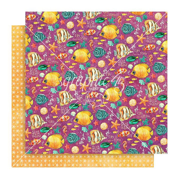 Graphic 45 Seas The Day Double-Sided Cardstock 12"x 12" - Great Catch