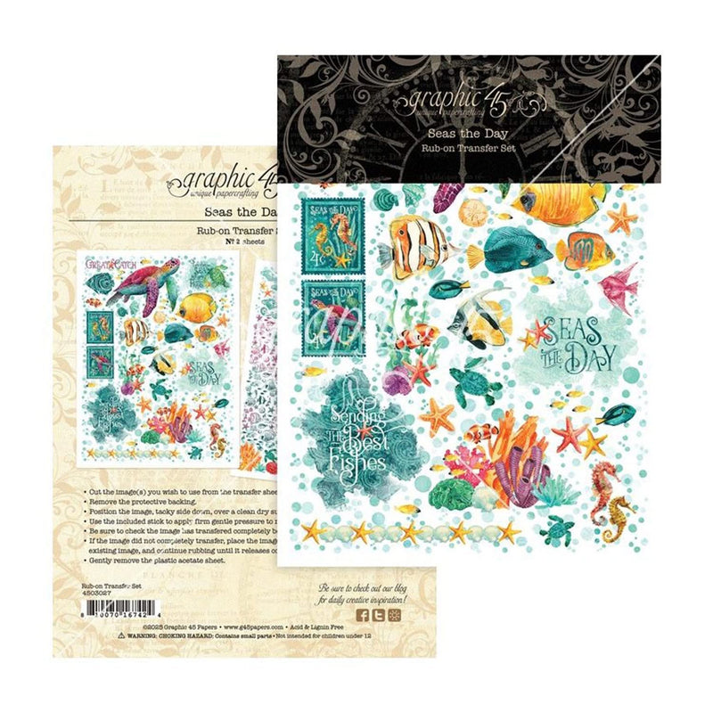 Graphic 45 Rub-On Transfers - Seas The Day