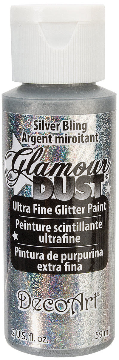 DecoArt Glamour Dust Glitter Paint 2oz - Silver Bling