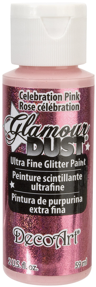 DecoArt Glamour Dust Glitter Paint 2oz - Celebration Pink