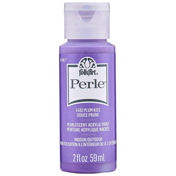 FolkArt Perle Acrylic Paint 2oz Plum Kiss