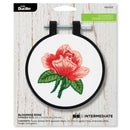 Bucilla Stamped Embroidery Kit W/3" Plastic Hoop Blooming Rose*