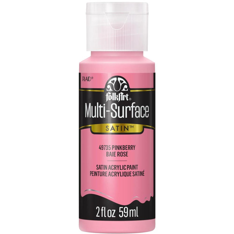 FolkArt Multi-Surface Satin Acrylic Paint 2oz Pinkberry