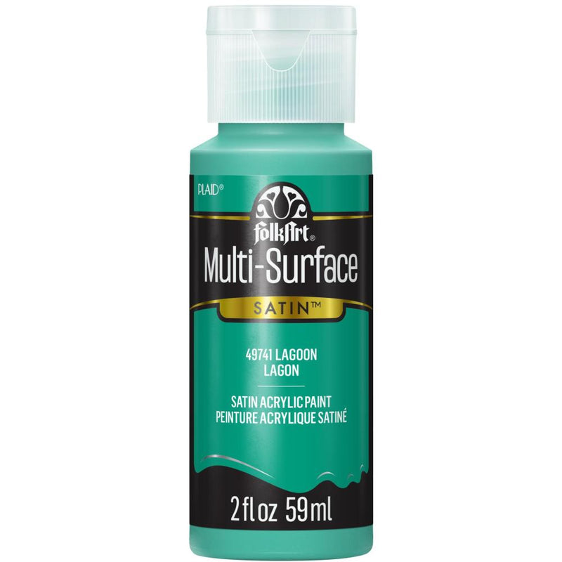 FolkArt Multi-Surface Satin Acrylic Paint 2oz Lagoon