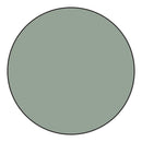 A solid sage green circular color swatch with a thin black outline on a white background.