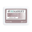 A Ranger 49 and MARKET Dried Fig dye ink pad in a white rectangular plastic case with a dusty mauve label and white border, shown on a plain white background.