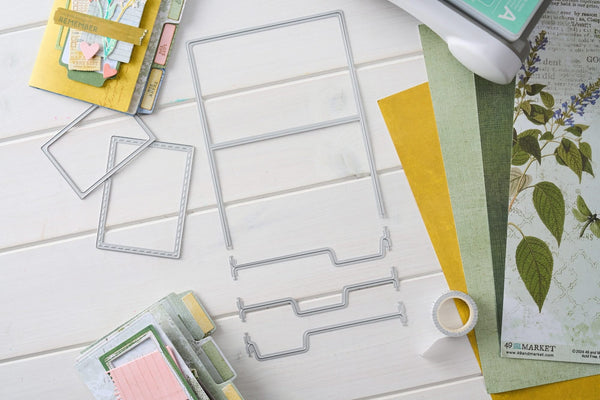 Sizzix Thinlits Snap & Swap Die Set By 49 And Market 15/Pkg - File Folders