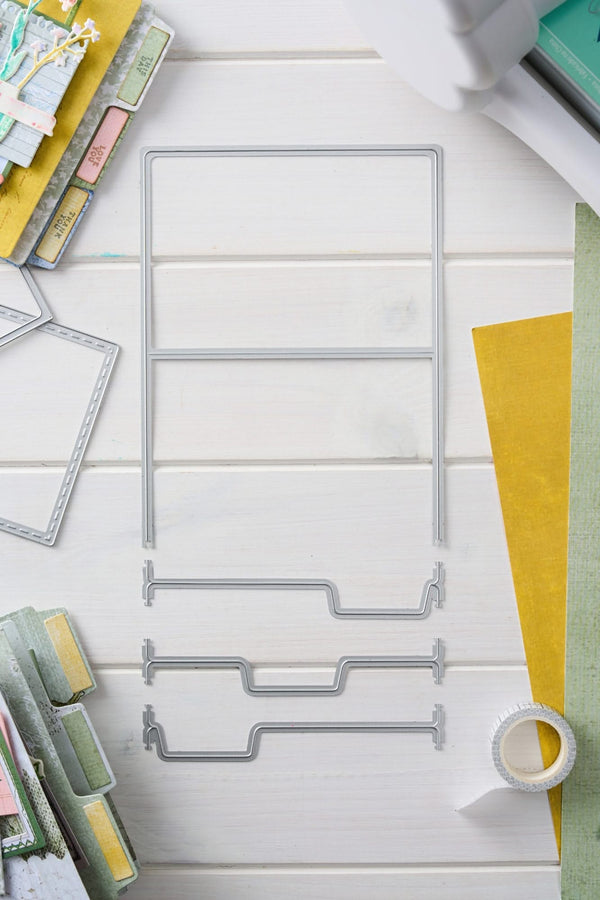 Sizzix Thinlits Snap & Swap Die Set By 49 And Market 15/Pkg - File Folders