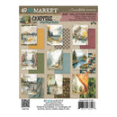 49 Market 'a DensenBotton Collection' Campfire Memories 6XB collection bundle scrapbook paper pack, featuring 15 assorted patterned sheets with woodland and campfire designs.