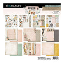 49 and Market Center Stage All-In-One Kit scrapbook paper package showing a collection of patterned paper sheets and coordinating stickers on a white background.