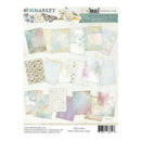 A 6x8 collection pack of scrapbooking papers from 49th and Market's 'Flower Collection' package. The package contains 8 double-sided papers with designs including watercolor washes, floral patterns, owl prints, and delicate borders.