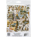 A packaged sheet of decorative stickers from 49 Market's 'Ships from the Sea Frame Set', featuring a collage of nautical and coastal-themed illustrations including ships, lighthouses, waves, and boats in a vintage maritime style.