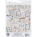 Packaging of decorative elements with coastal theme on a white background