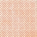 A close-up of a fabric or material swatch featuring a repeating pattern of small, evenly spaced reddish-brown dots on a warm cream background.