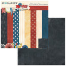 A digital preview of a scrapbook paper collection pack titled '49th & Market Mouse & Co. Data Solids Collection Pack'.