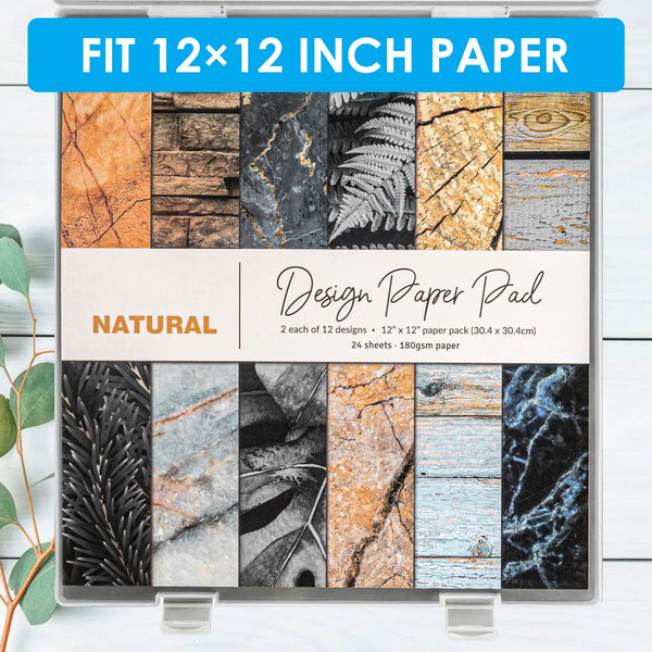 Universal Crafts Stackable 12"x 12" Paper Storage Organiser 4 Pack