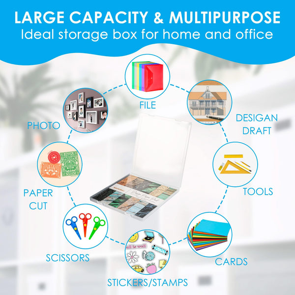 Universal Crafts Stackable 12"x 12" Paper Storage Organiser 4 Pack