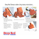 Deep Red Rubber Cling Stamp - Fishing Net*