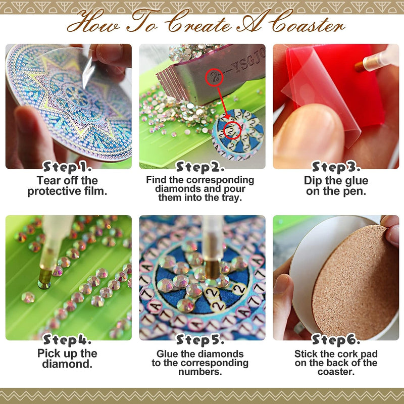 Poppy Crafts Diamond Coaster Kit - Mandala #4 – CraftOnline
