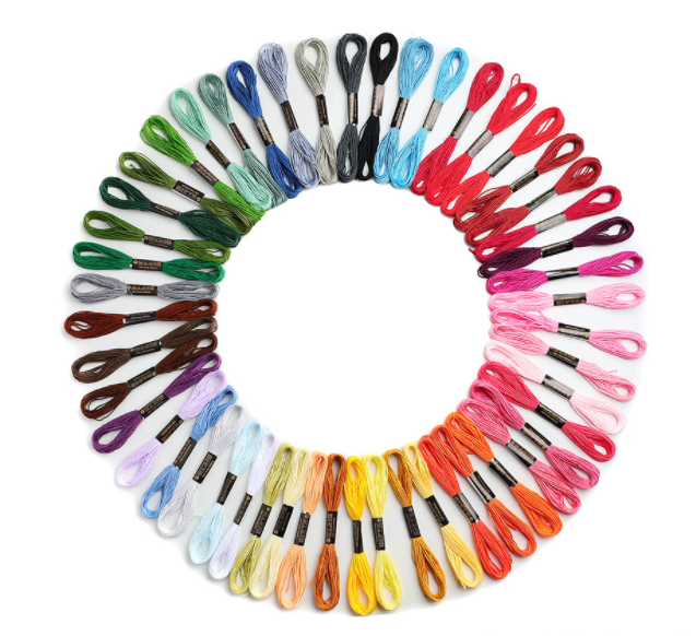 Poppy Crafts Embroidery Floss Set - Rainbow - 50pcs