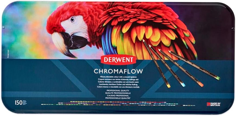 Derwent Chromaflow Pencils Tin - 150 Pencils