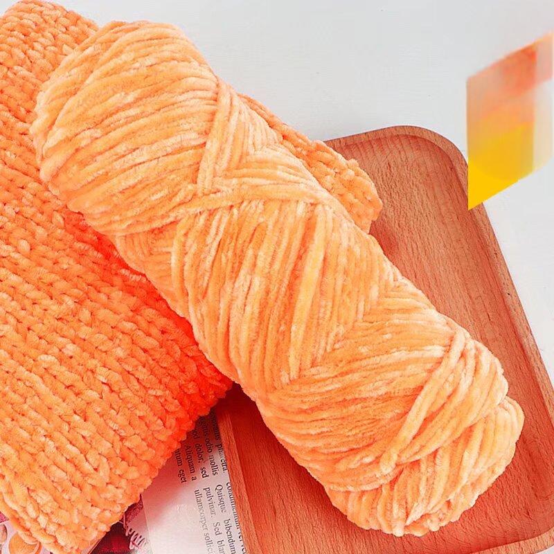 Poppy Crafts Velour Yarn 100g 3 Pack - Orange