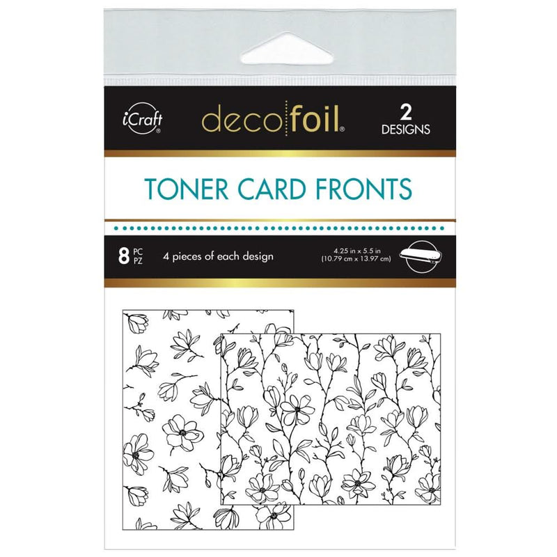 Deco Foil Toner Card Fronts 4.25"X5.5" 8/Pkg Delicate Magnolias