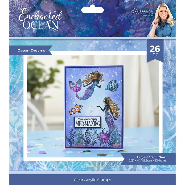 Sara Signature Enchanted Ocean Clear Acrylic Stamps 8"X8" Ocean Dreams