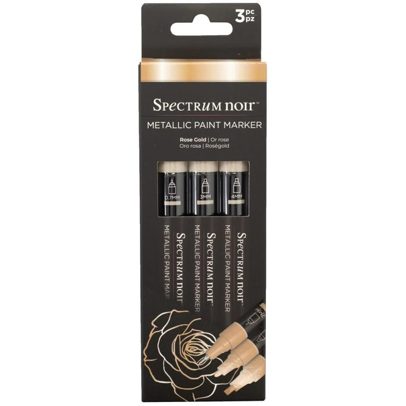 Spectrum Noir Metallic Paint Marker 3/Pkg Rose Gold