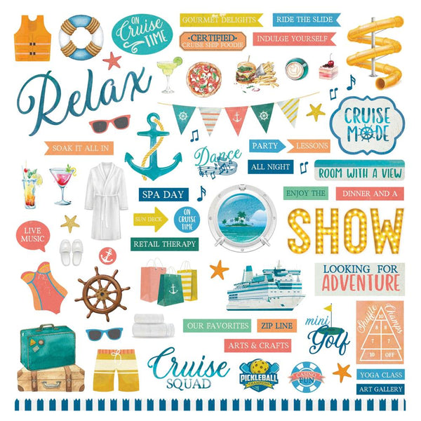 PhotoPlay Anchors Aweigh Stickers 12"X12" Element