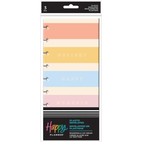 Happy Planner Envelope 3/Pkg Boardwalk Ice Cream