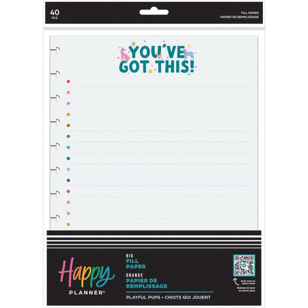 Happy Planner Big Fill Paper Playful Pups