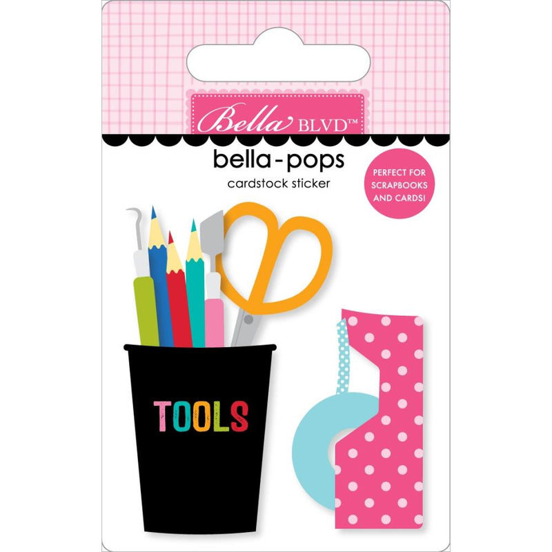 Bella Blvd Let's Scrapbook! Bella-Pops 3D Stickers Scrappy Tools