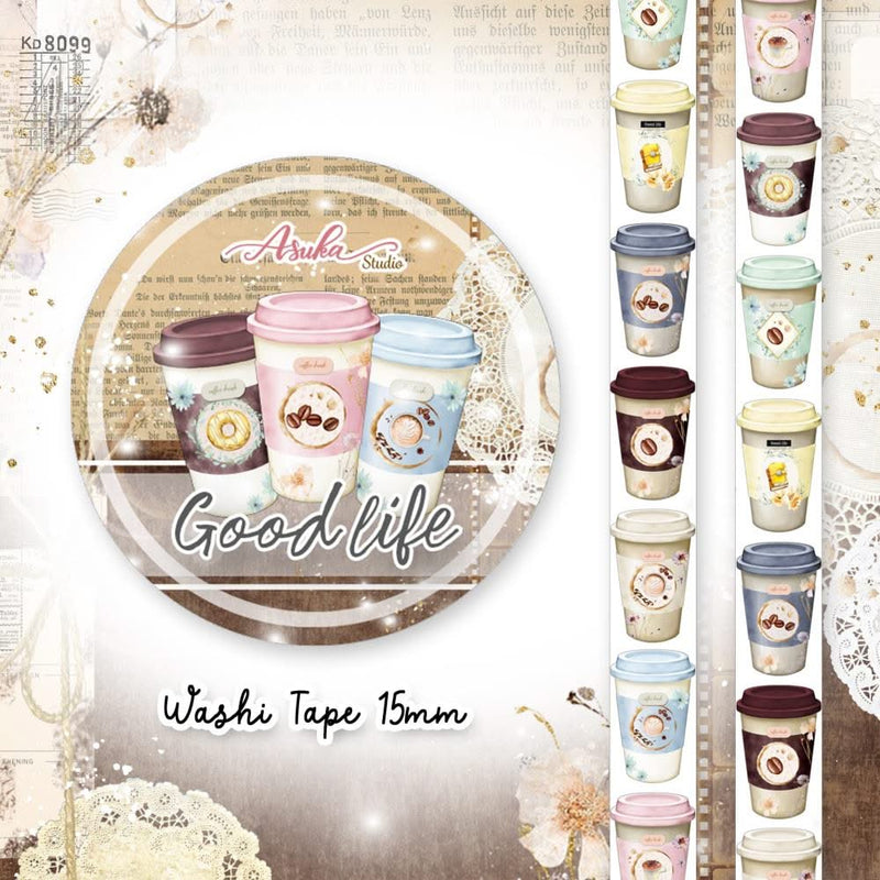 Asuka Studio Washi Tape 15mmX5m Good Life