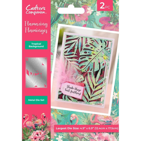 Crafter's Companion Flamazing Flamingos Metal Dies Tropical Background*