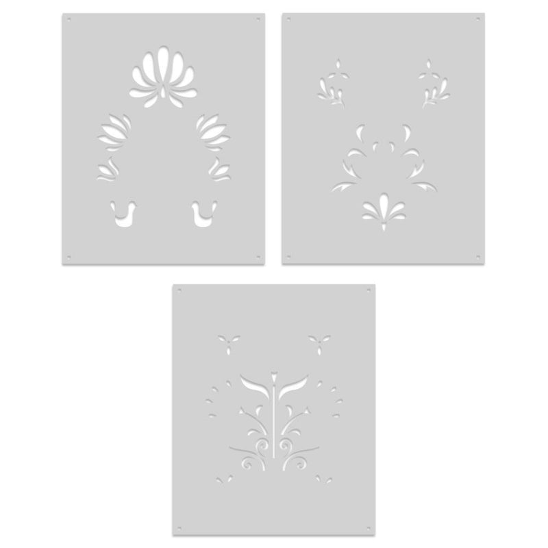 Hero Arts Colour Layering Stencil Set 5.25"X6.5" Folk Art*