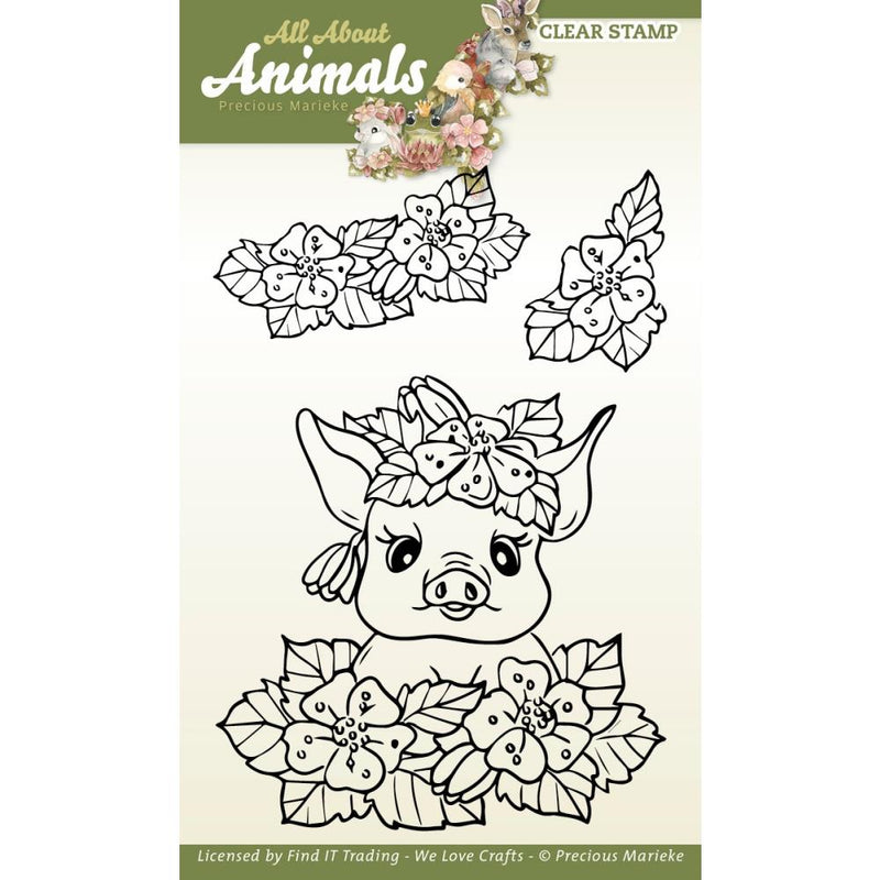 Find It Trading Precious Marieke Clear Stamps Pig, All About Animals