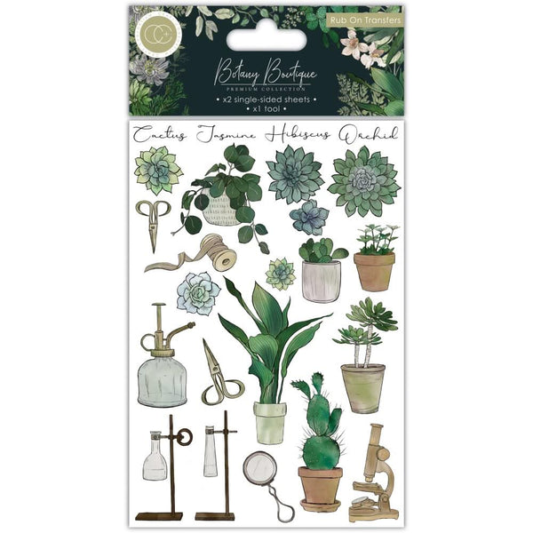 Craft Consortium Rub-On Transfers 2/Pkg Botany Boutique*